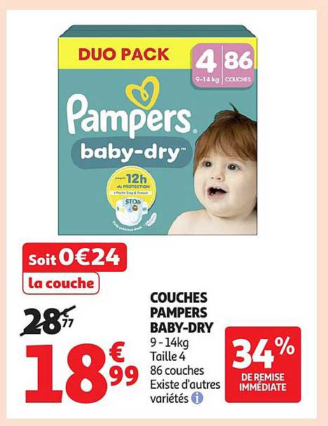 COUCHES PAMPERS BABY-DRY