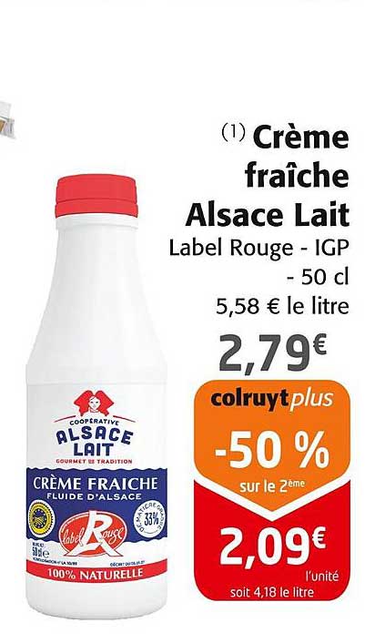 Crème fraîche Alsace Lait