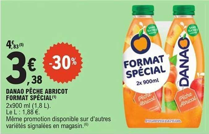 DANAO Pêche Abricot Format Spécial