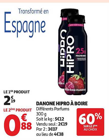 DANONE HIPRO À BOIRE