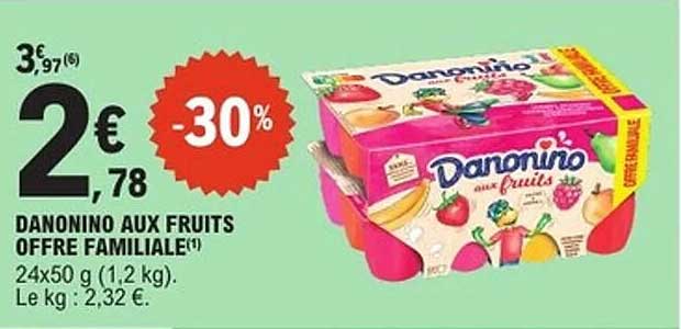 DANONINO AUX FRUITS OFFRE FAMILIALE