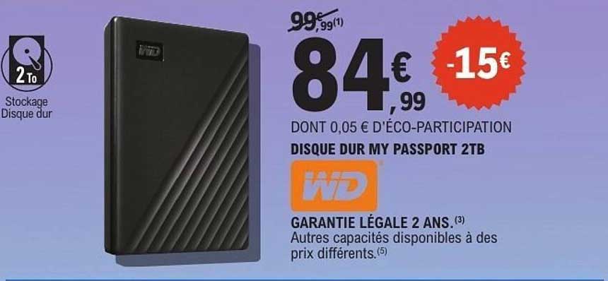 DISQUE DUR MY PASSPORT 2TB
