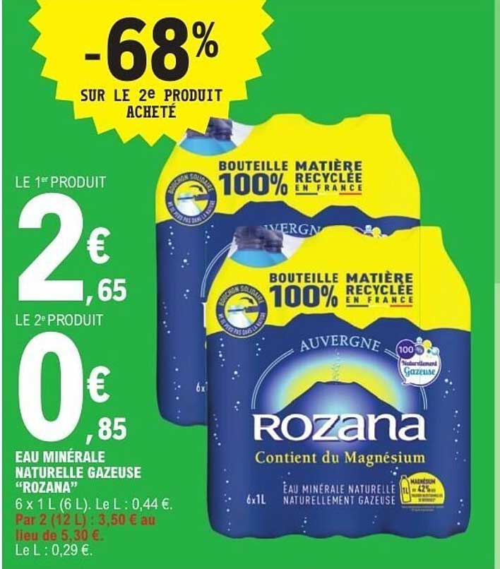 Eau minérale naturelle gazeuse "Rozana"