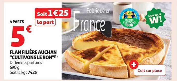 FLAN FILIÈRE AUCHAN "CULTIVONS LE BON"