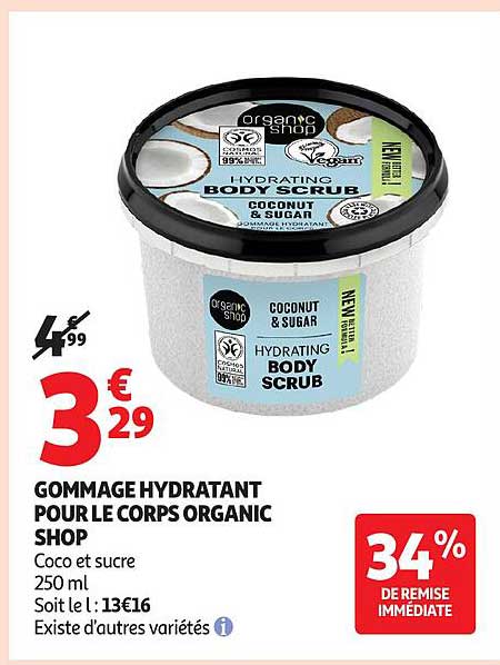 GOMMAGE HYDRATANT POUR LE CORPS ORGANIC SHOP