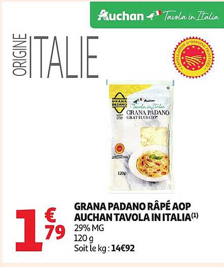 GRANA PADANO RÂPÉ AOP
