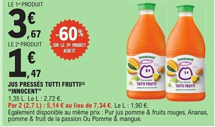 JUS PRESSÉS TUTTI FRUTTI "INNOCENT"
