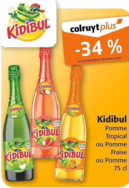 Kidibul Pomme Tropical ou Pomme Fraise ou Pomme 75 cl