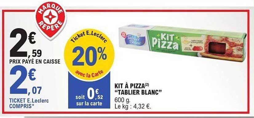 KIT À PIZZA "TABLIER BLANC"