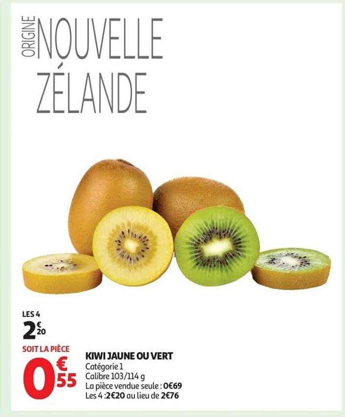 KIWI JAUNE OU VERT