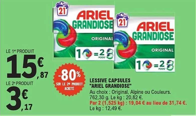 LESSIVE CAPSULES "ARIEL GRANDIOSE"