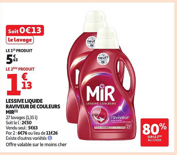 LESSIVE LIQUIDE RAVIVEUR DE COULEURS MIR