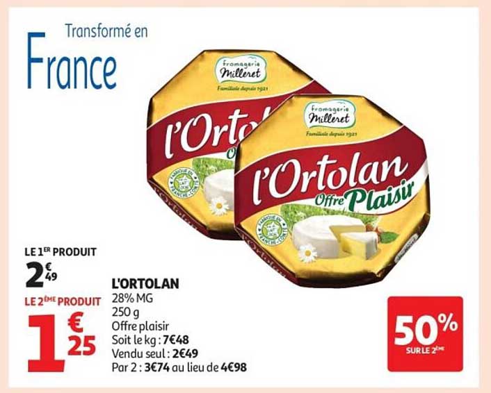 L'ORTOLAN Offre Plaisir