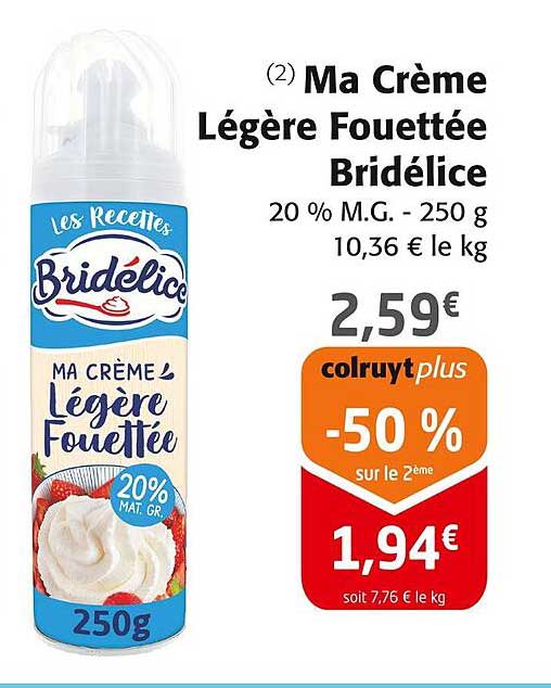 Ma Crème Légère Fouettée Bridélice