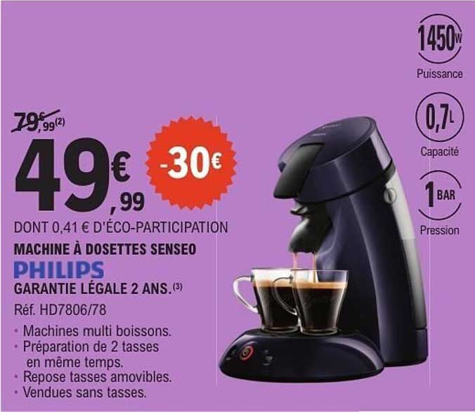 MACHINE À DOSETTES SENSEO PHILIPS
