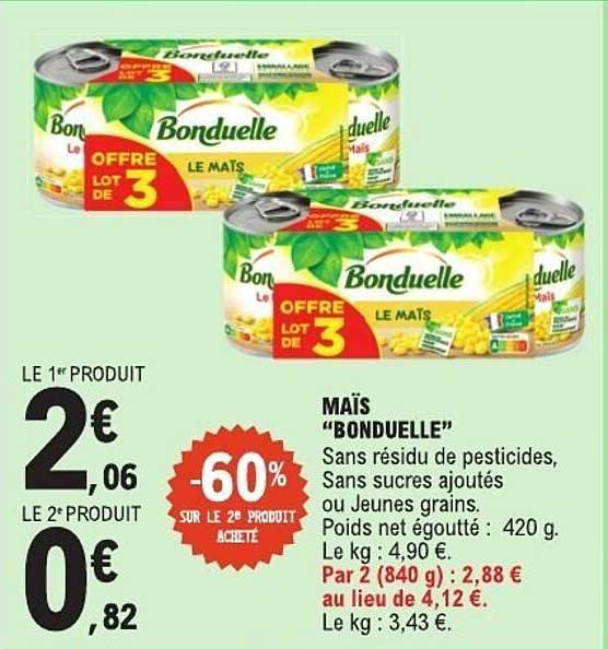 MAÏS "BONDUELLE"