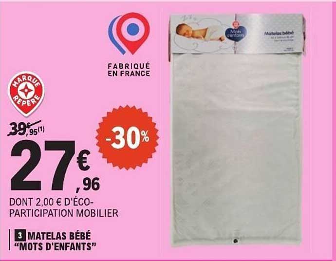 Matelas bébé "Mots d'enfants"