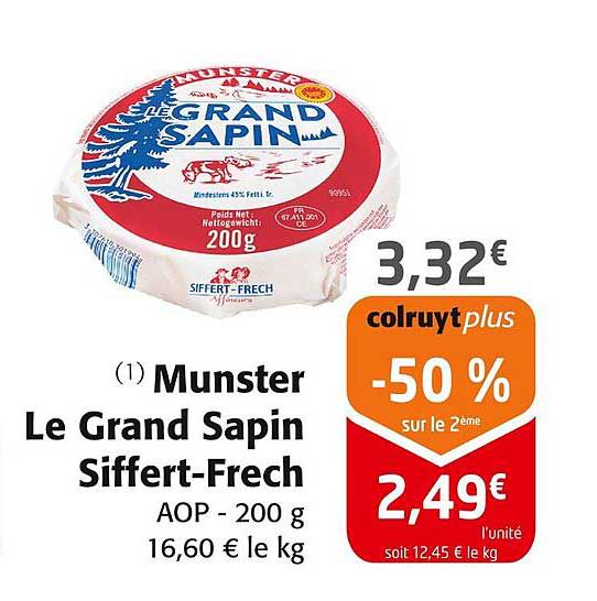 Munster Le Grand Sapin Siffert-Frech AOP - 200 g