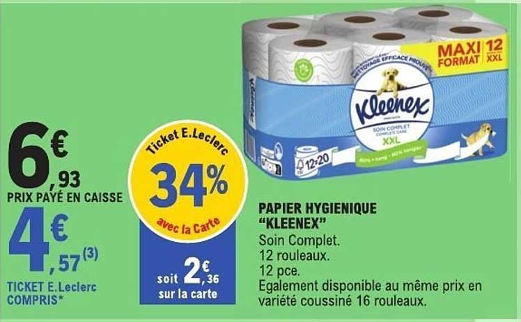 PAPIER HYGIÉNIQUE "KLEENEX"