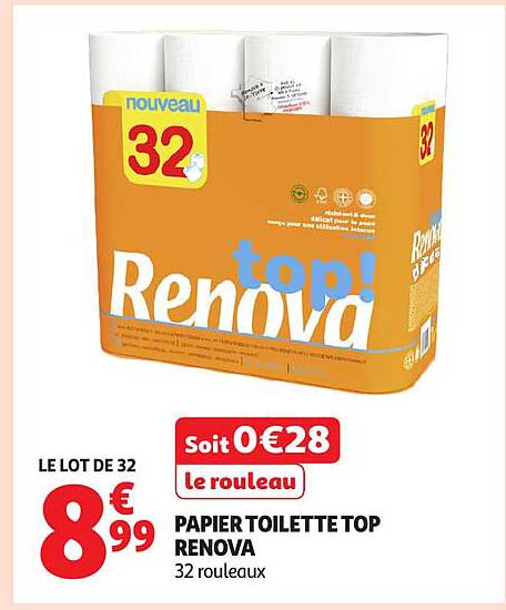 PAPIER TOILETTE TOP RENOVA