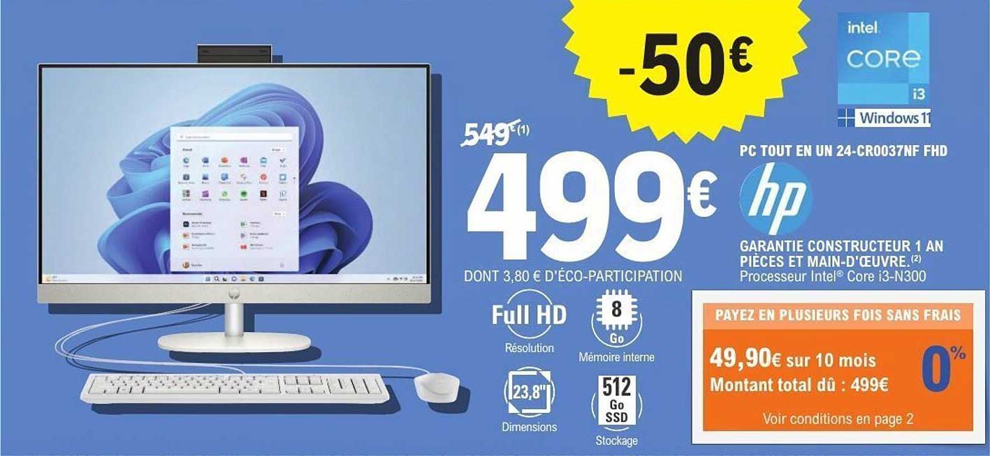 PC TOUT EN UN 24-CR0037NF FHD -50€