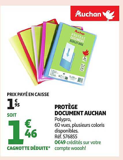 PROTÈGE DOCUMENT AUCHAN