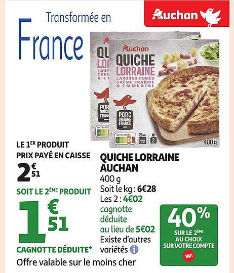 QUICHE LORRAINE AUCHAN