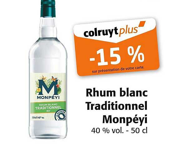 Rhum blanc Traditionnel Monpéyi