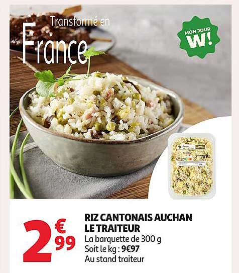 RIZ CANTONAIS AUCHAN LE TRAITEUR