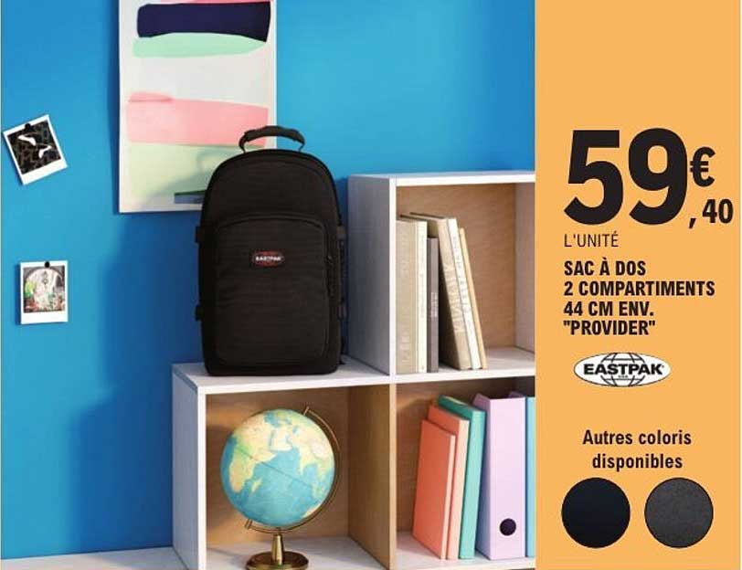 SAC À DOS 2 COMPARTIMENTS 44 CM ENV. 'PROVIDER'