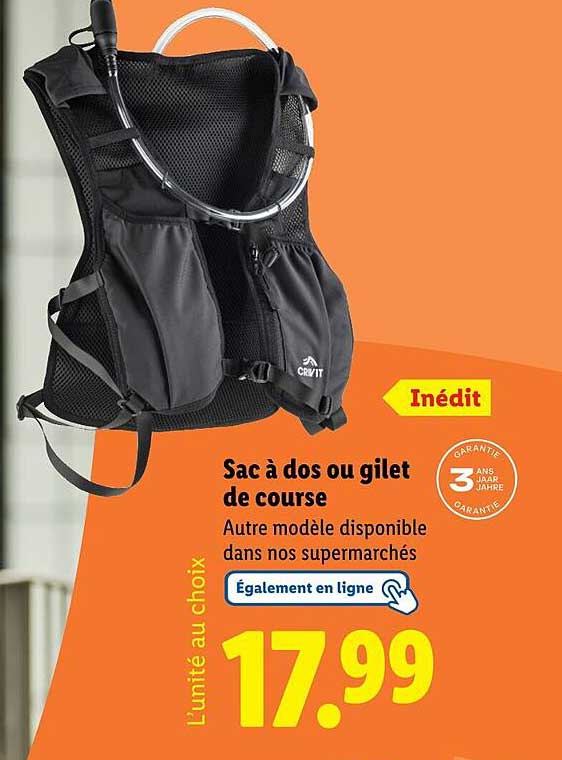 Sac à dos ou gilet de course