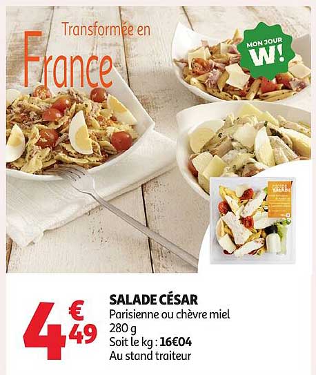 SALADE CÉSAR Parisienne ou chèvre miel 280 g
