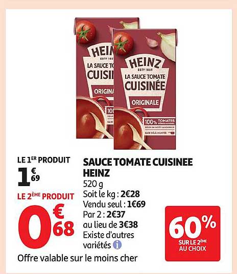 SAUCE TOMATE CUISINEE HEINZ