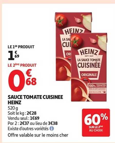 SAUCE TOMATE CUISINEE HEINZ