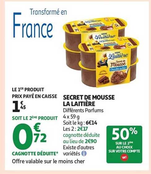 SECRET DE MOUSSE LA LAITIÈRE