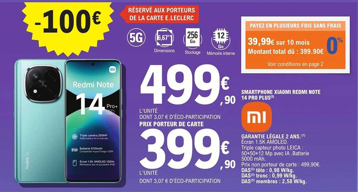 SMARTPHONE XIAOMI REDMI NOTE 14 PRO PLUS