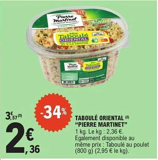 TABOULÉ ORIENTAL "PIERRE MARTINET"