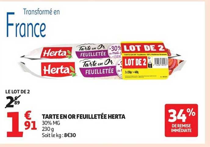 TARTE EN OR FEUILLETÉE HERTA