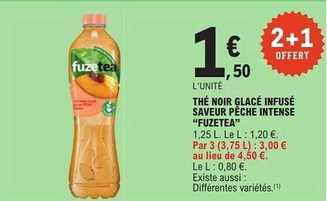 THÉ NOIR GLACÉ INFUSÉ SAVEUR PÊCHE INTENSE “FUZETEA”