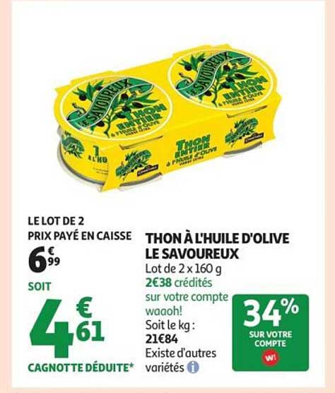 THON À L'HUILE D'OLIVE LE SAVOUREUX