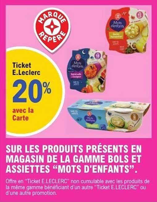 Ticket E.Leclerc 20% avec la Carte