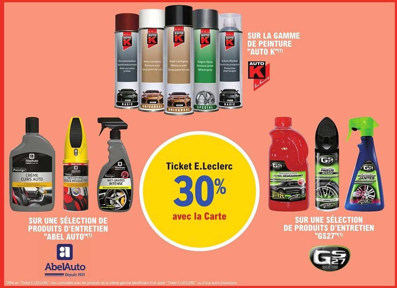 Ticket E.Leclerc 30% avec la Carte