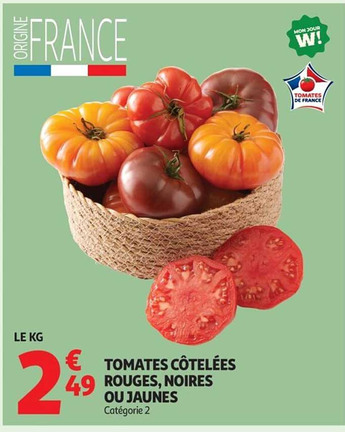 TOMATES CÔTELÉES ROUGES, NOIRES OU JAUNES