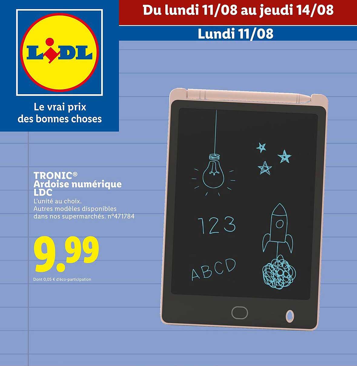 TRONIC® Ardoise numérique LDC
