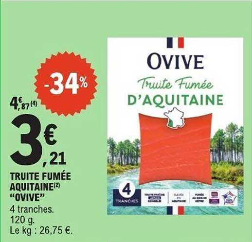TRUITE FUMÉE AQUITAINE "OVIVE"