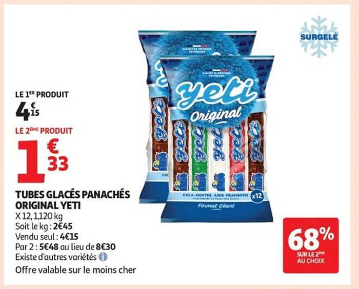 TUBES GLACÉS PANACHÉS ORIGINAL YETI