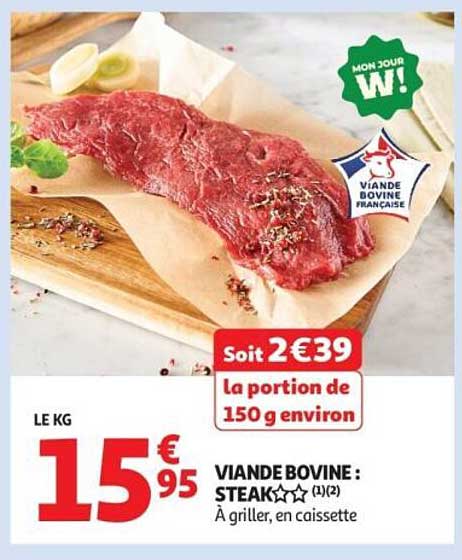 VIANDE BOVINE : STEAK