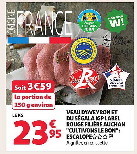 Viande d'Veau d'Aveyron et du Ségala IGP Label Rouge