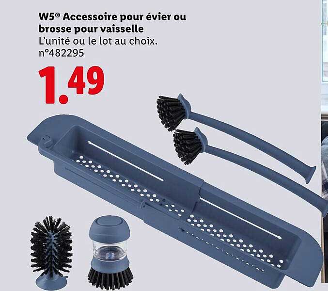 W5® Accessoire pour évier ou brosse pour vaisselle