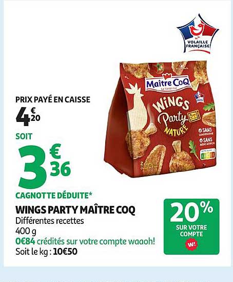 WINGS PARTY MAÎTRE COQ